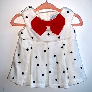 BABYGIRL POLKA DOT DRESS WITH BOW
